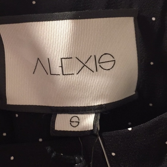 SOLD-Alexis Polka Dot Pauldine Midi dress intermix - Picture 5 of 5